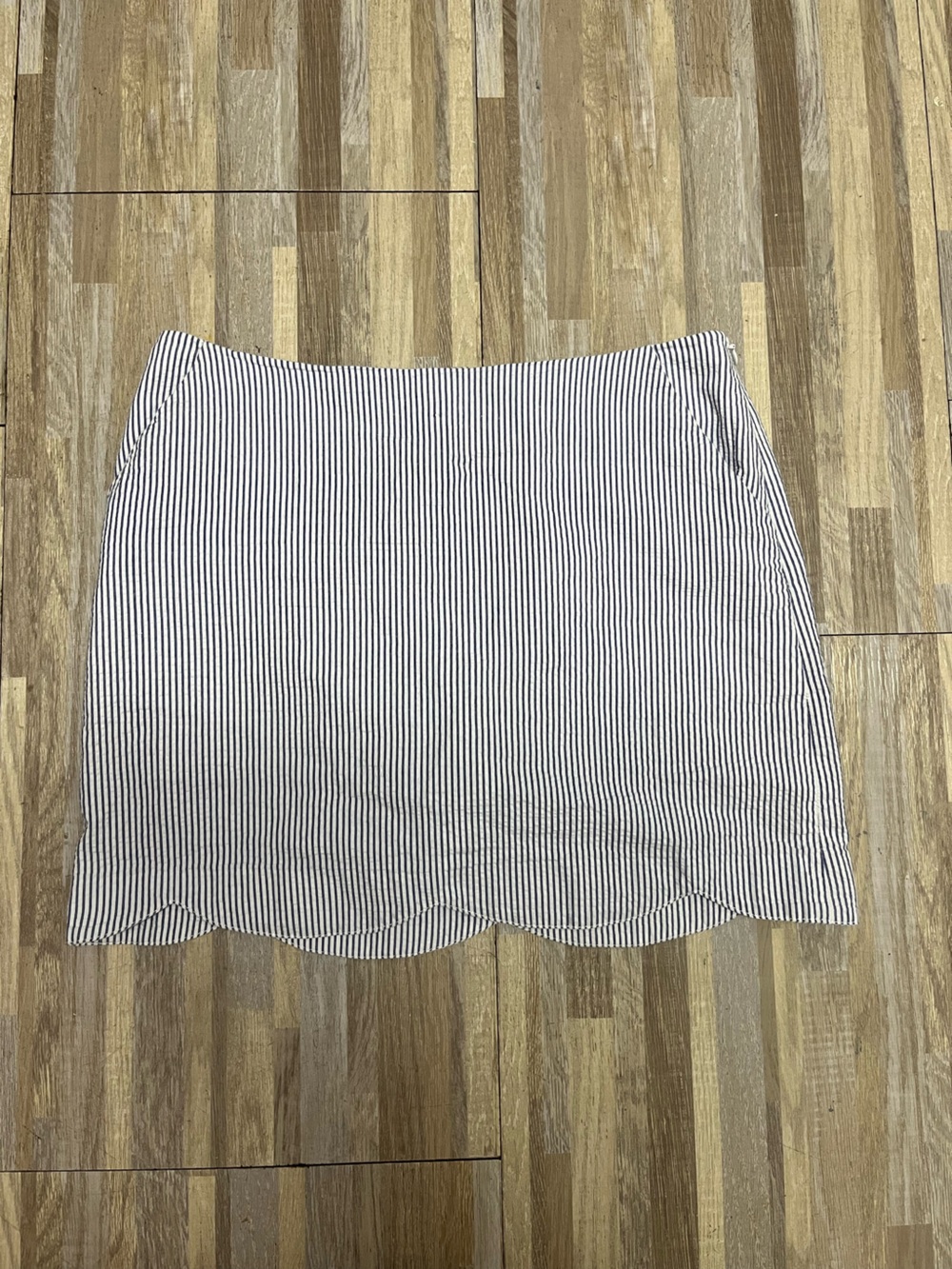 Seersucker Scalloped Trim Skort Cotton Golf